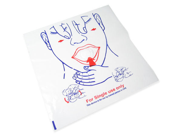 Resq-Aid® CPR Shield Kit with One-Way Valve, Filter, and Custom Printed Keychain Pouch