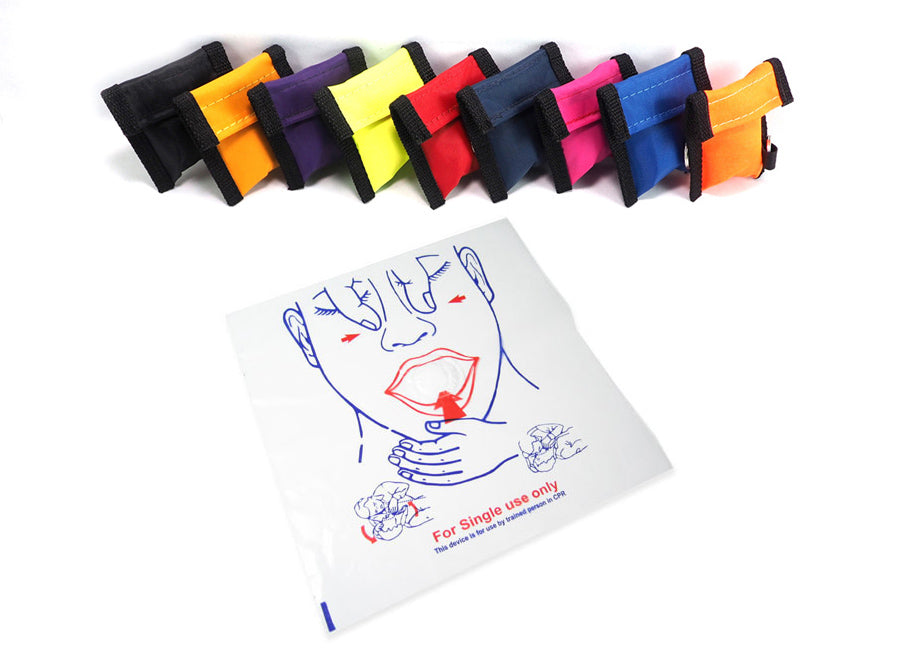 Resq-Aid® CPR Shield Kit with One-Way Valve, Filter, and Custom Printed Keychain Pouch