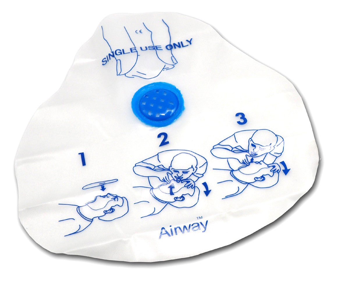 Airway® CPR shield with check valve and filter